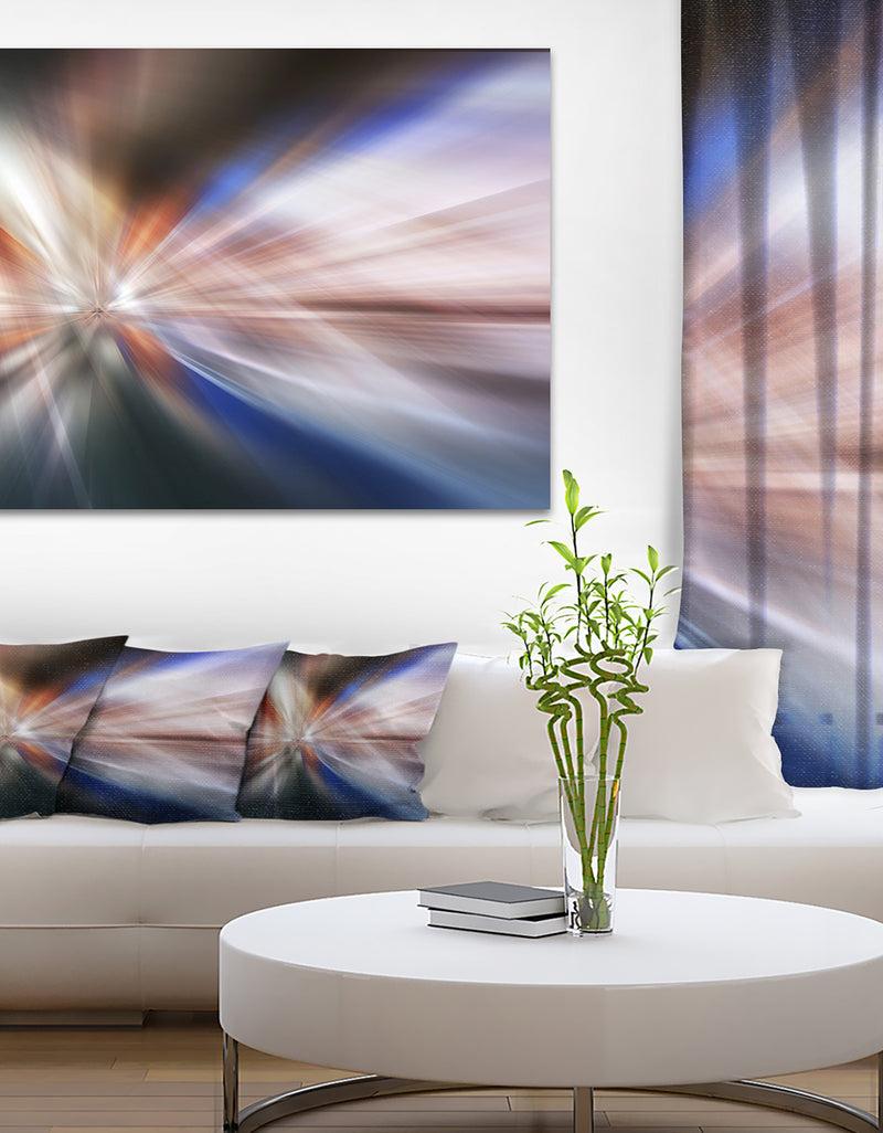 designq White Focus Color - Abstract Digital Art Canvas Print