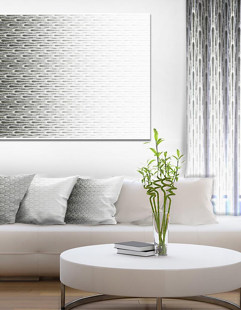 designq White Symmetrical Fractal Flower - Abstract Wall Art on Canvas