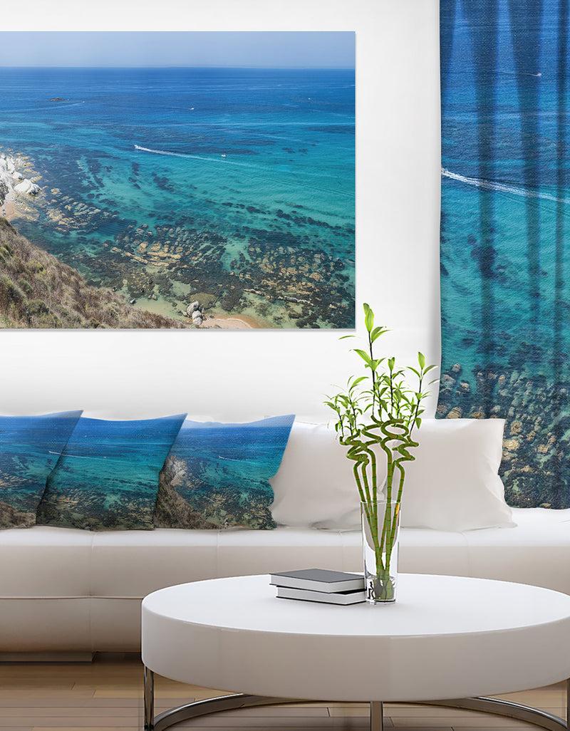 designq White Tip Agrigento in Sicily Italy - Landscape Print Wall Artwork