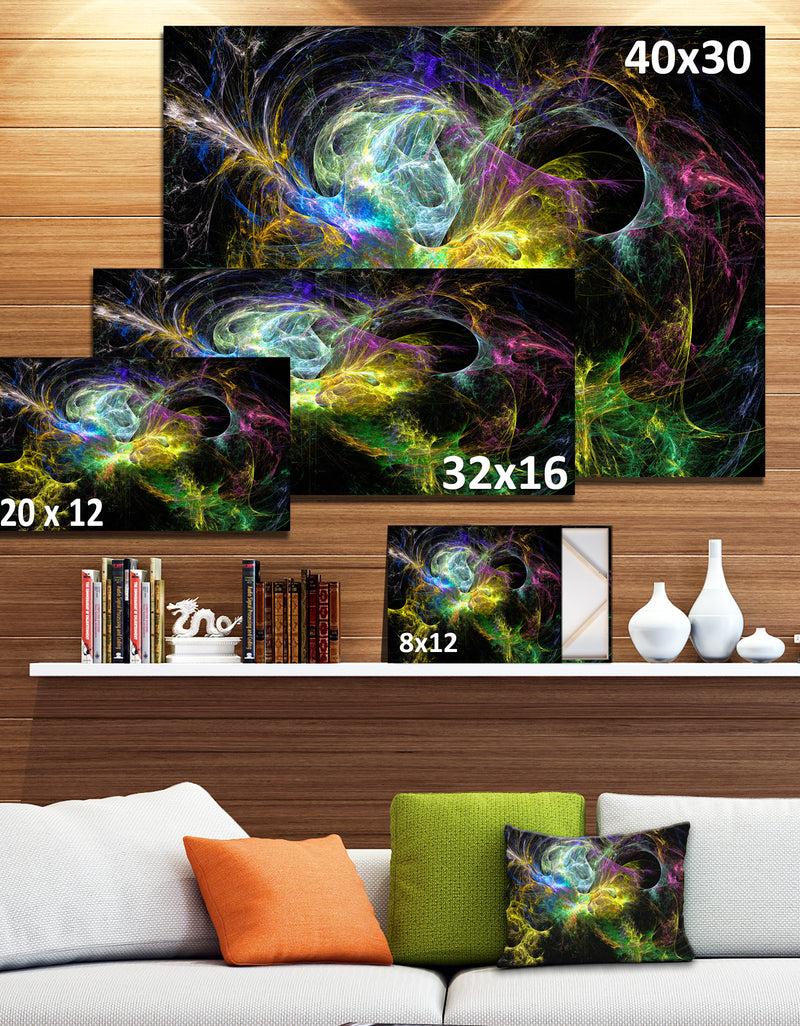 Designq Wings Of Angels Yellow - Abstract Digital Art Canvas Print