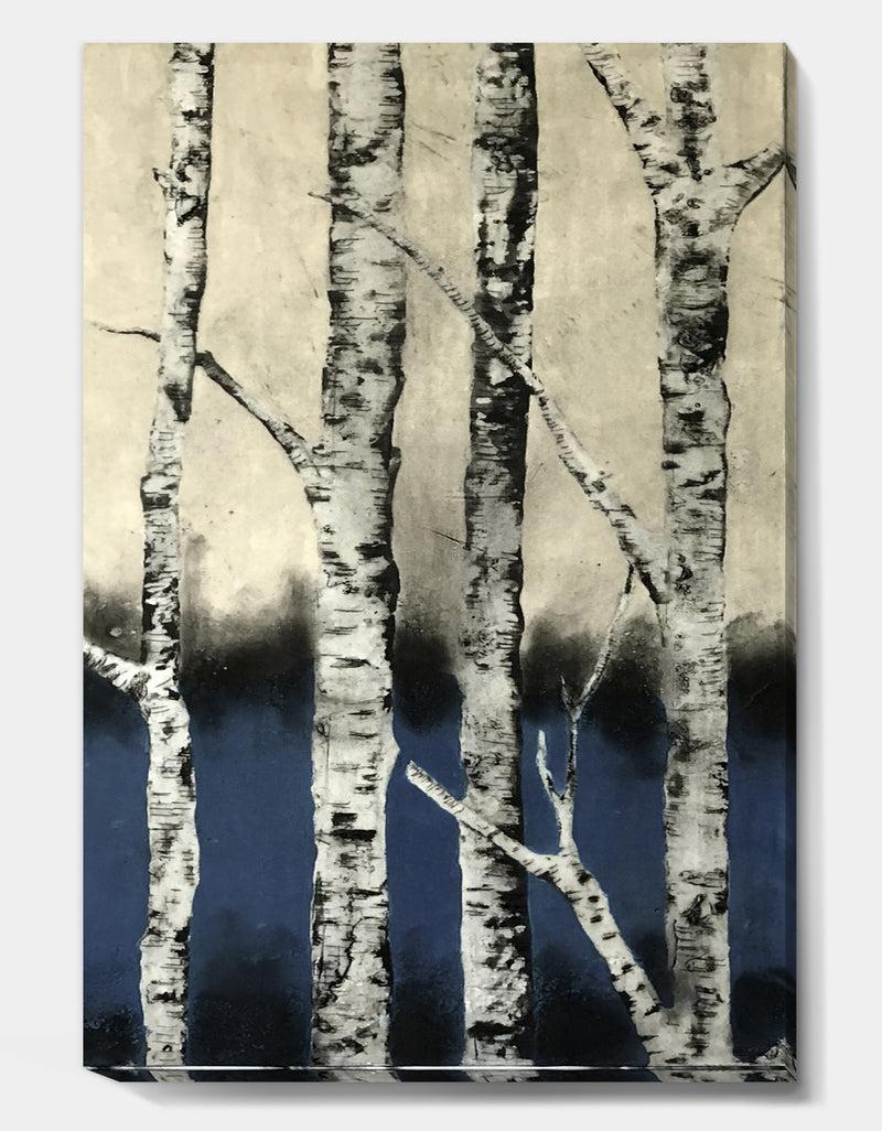 Designq Winter Birch - Cottage Gallery-wrapped Canvas