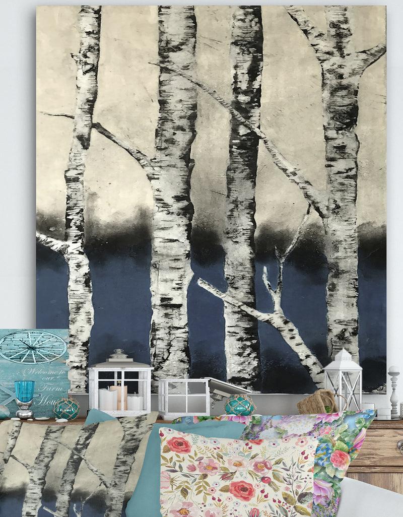 designq Winter Birch - Cottage Gallery-wrapped Canvas