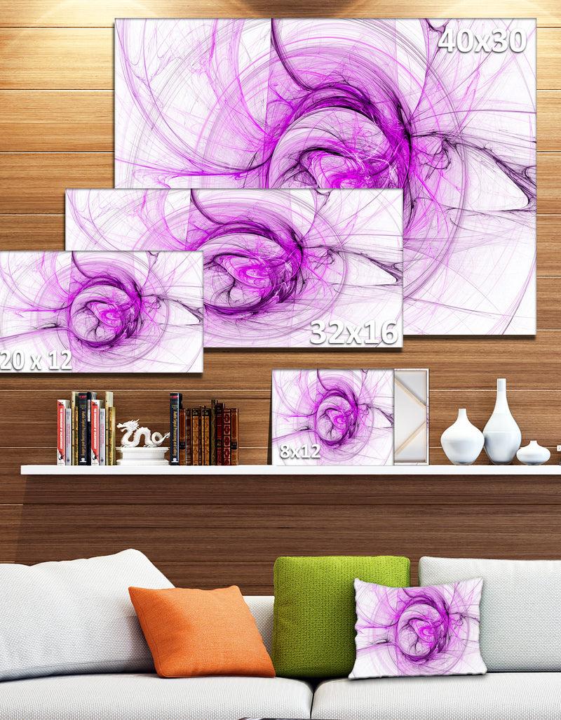 Designq Wisps Of Smoke Purple - Abstract Digital Art Canvas Print