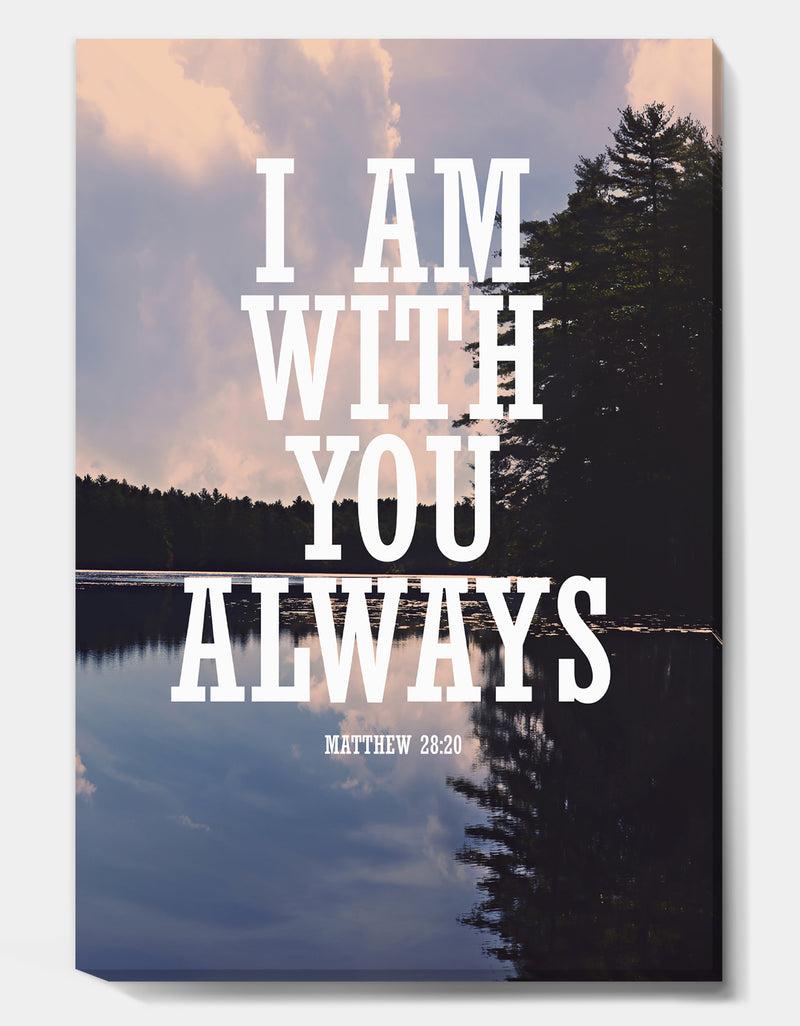 Designq With You Always - Lake House Canvas Art Print