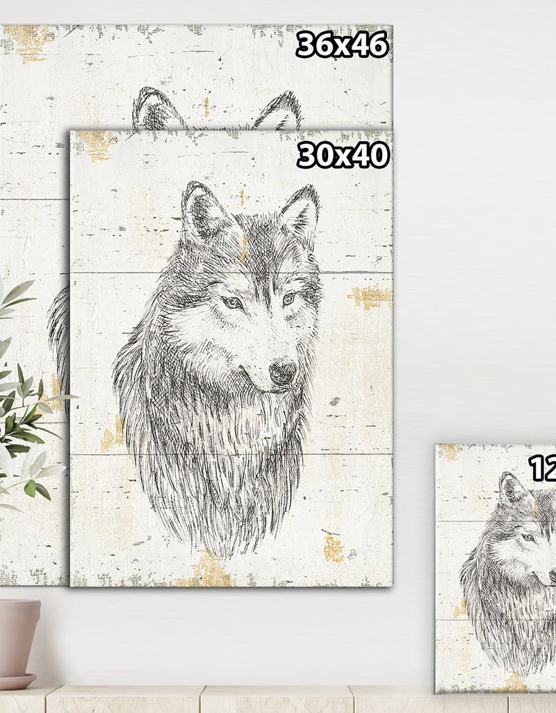 Designq Wolf Wild And Beautiful III - Wildlife Animal Gallery-wrapped Canvas