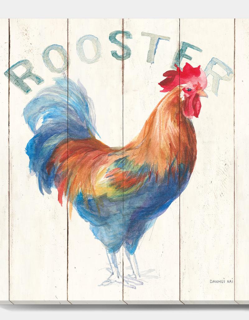 Designq Wood Farm Roaster I - Farmhouse Canvas Artwork