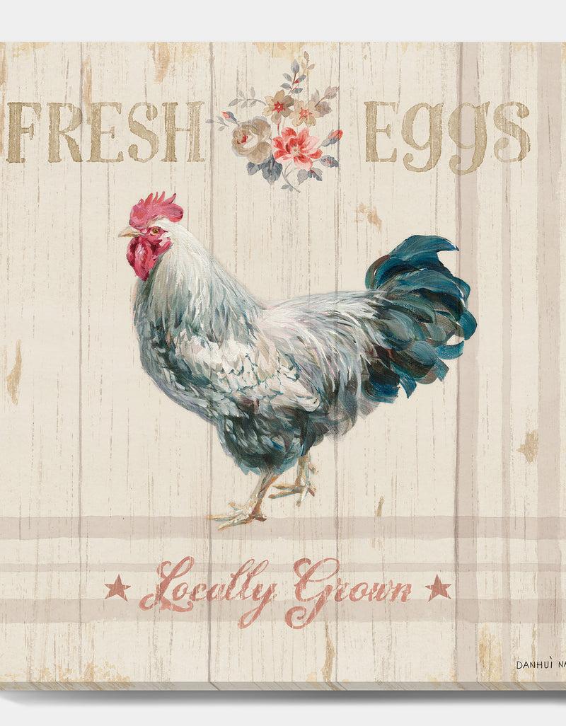 Designq Wood Farm Roaster III - Farmhouse Gallery-wrapped Canvas