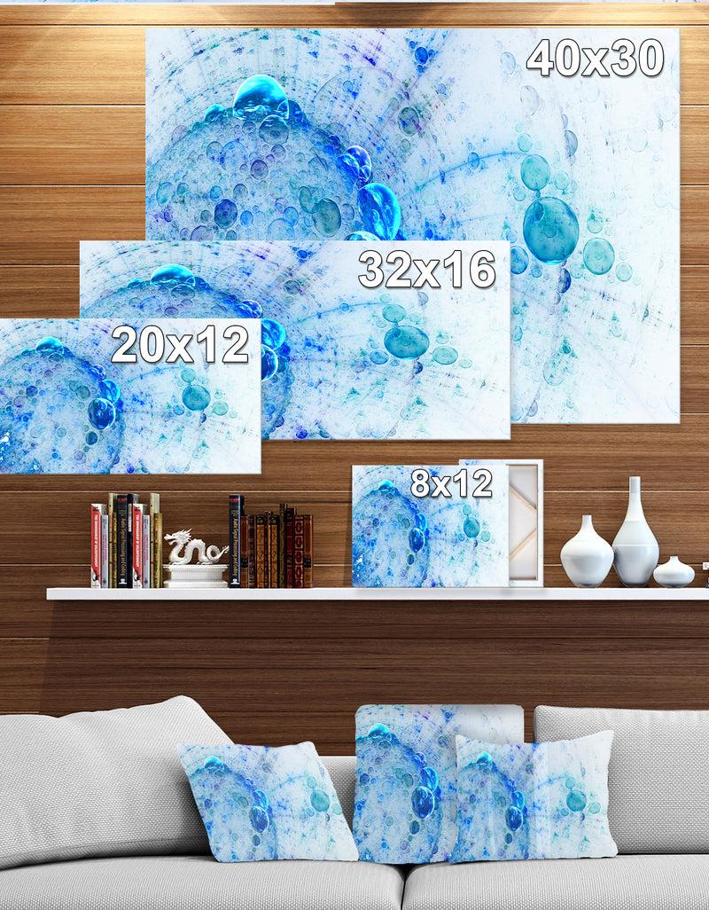 designq World Bubbles Fractal Pattern - Extra Large Abstract Canvas Wall Art