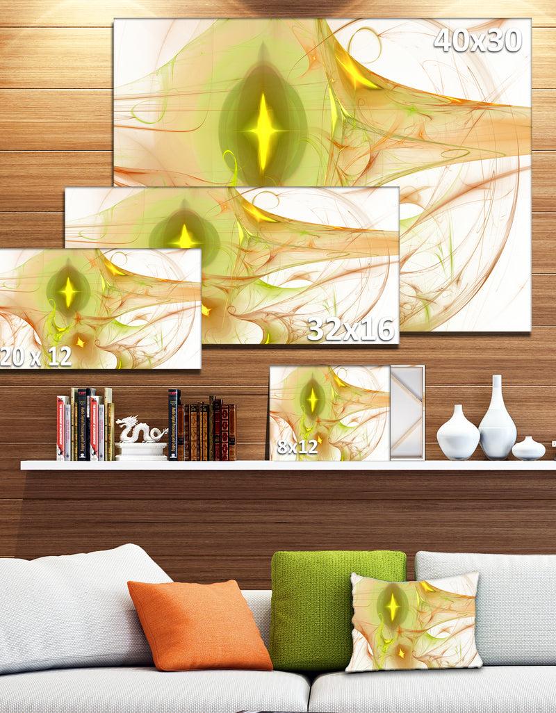 Designq Yellow Bright Candle - Abstract Digital Art Canvas Print