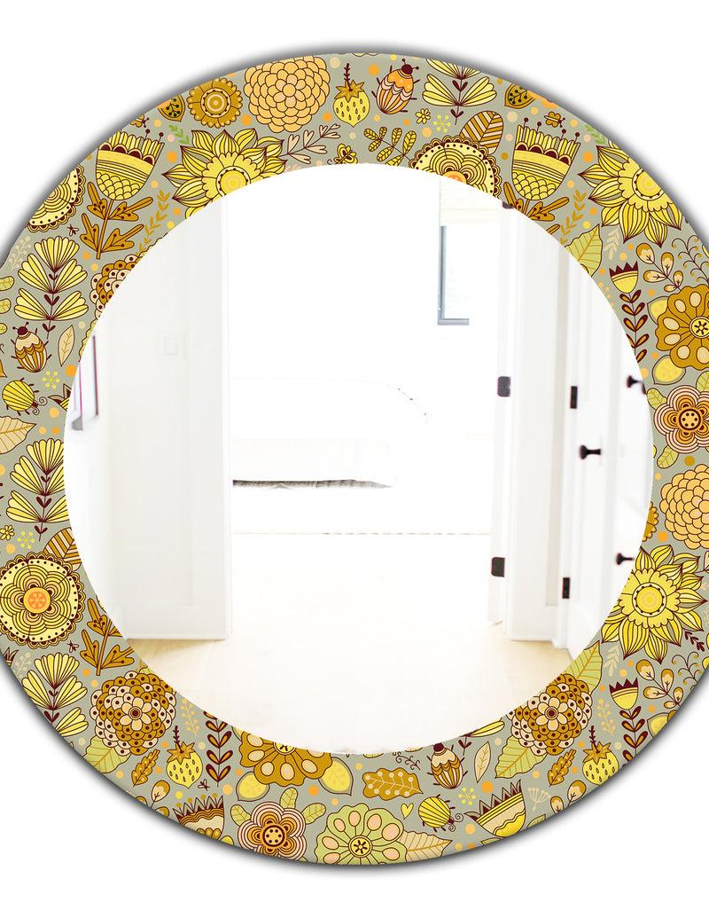 Designq Yellow Moods 22 - Modern Mirror - Oval Or Round Wall Mirror