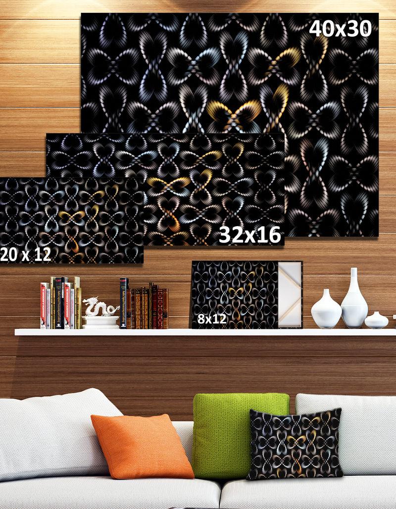Designq Yellow Pattern Of Butterflies - Abstract Wall Art On Canvas