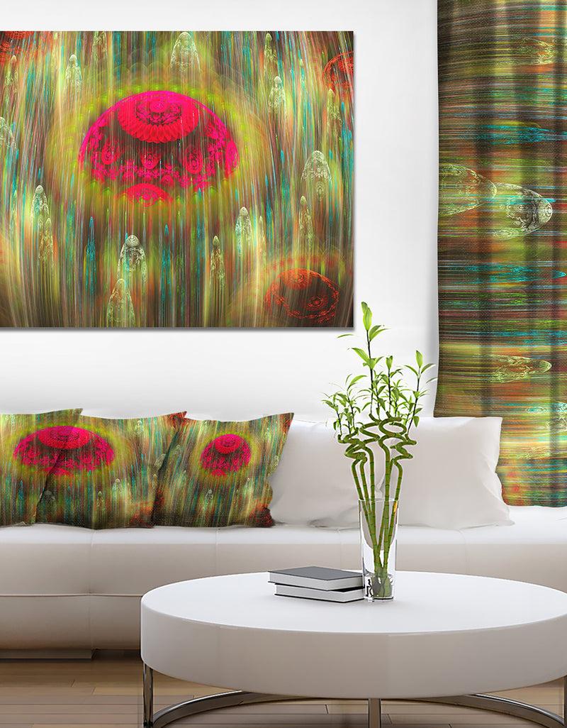 designq Yellow World of Infinite Universe - Abstract Wall Art on Canvas