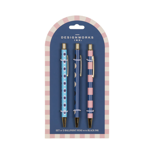 designworks ink A Dopo Set Of 3 Pens - Eye Moon Stripe