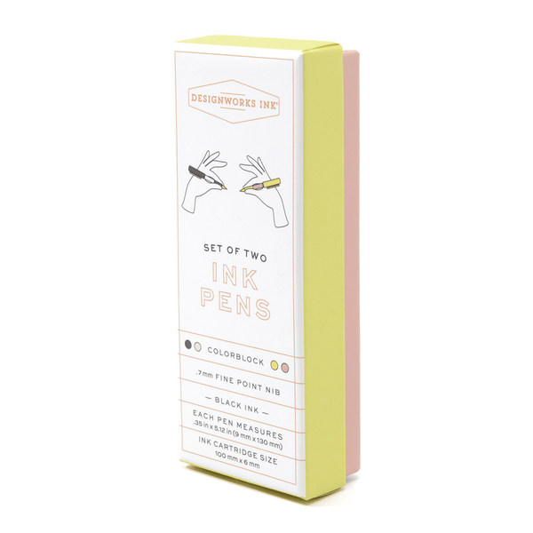 designworks ink Color Block Pens - Set of 2 - Off White + Taupe