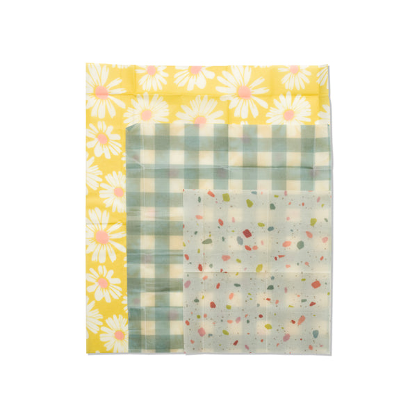 Designworks Ink Beeswax Wrap Set Of 3 - Retro