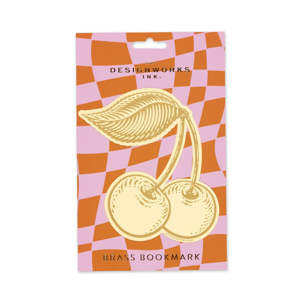designworks ink Brass Bookmark - Cherries