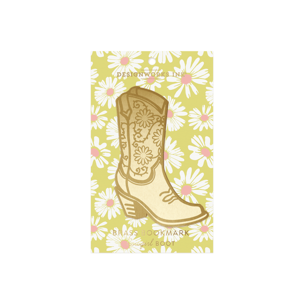 designworks ink Brass Bookmark - Cowgirl Boot