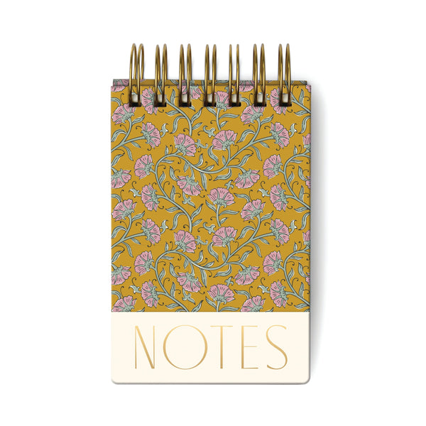 designworks ink Chunky Notepad - Gold Vintage Floral