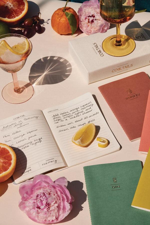 Designworks Ink Cocktail Recipe Box Set
