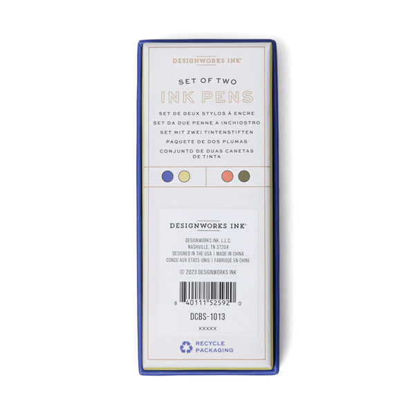 Designworks Ink Color Block Pens - Cobalt + Army Green