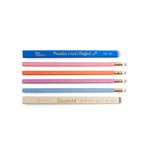 Designworks Ink Mother Knows Best - Pencil Set Of 6