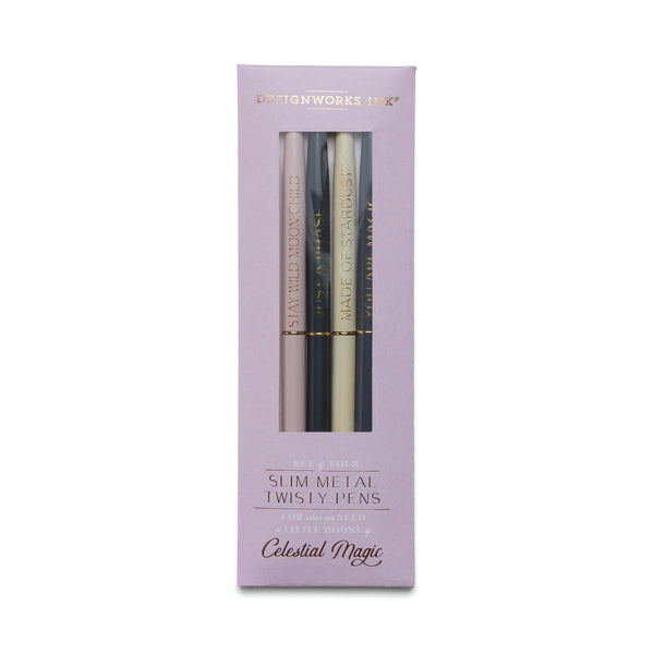 designworks ink Slim Metal Twisty Pens - Celestial