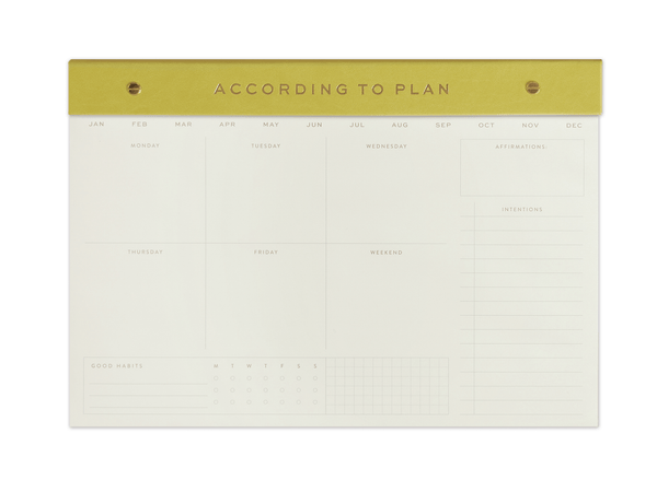 designworks ink Weekly Postbound Notepad - Matcha