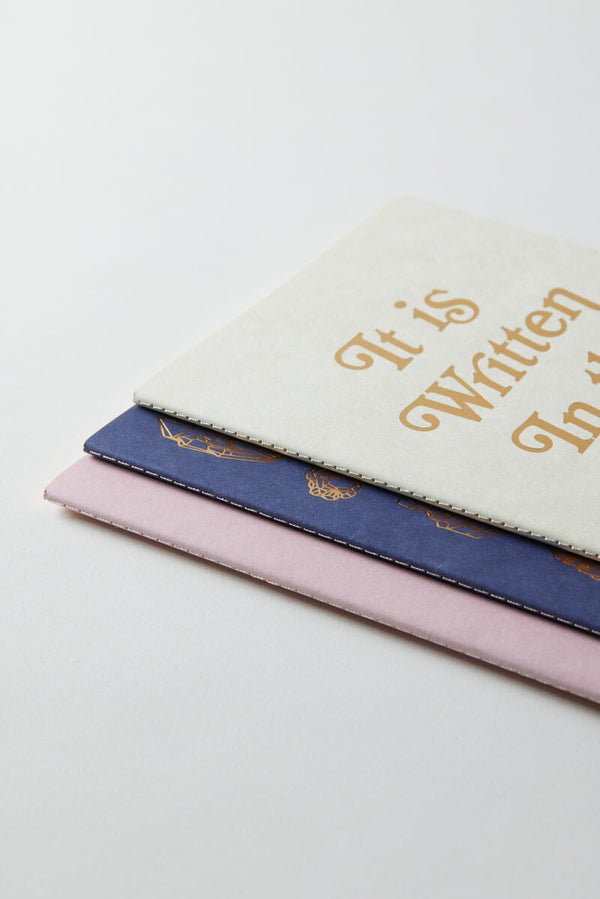 Designworks Ink Flex Notebooks Saddle Stitch Spine - Set Of 3 - Mystic