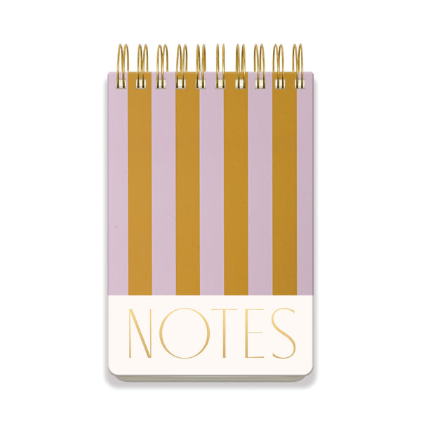 designworks ink Large Chunky Notepad - Lilac + Ochre Stripes