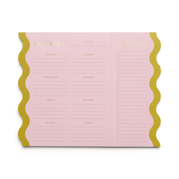 designworks ink Meal Planner Notepad with Magnets - Pink + Chartreuse