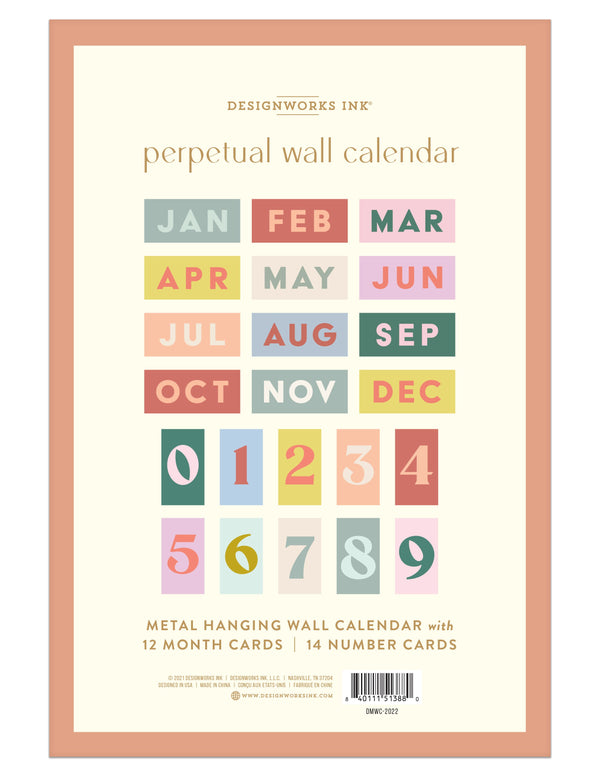 Designworks Ink Perpetual Wall Calendar - Color Block