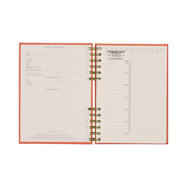 Designworks Ink Standard Issue Planner Notebook No. 12 - Army Green + Chili