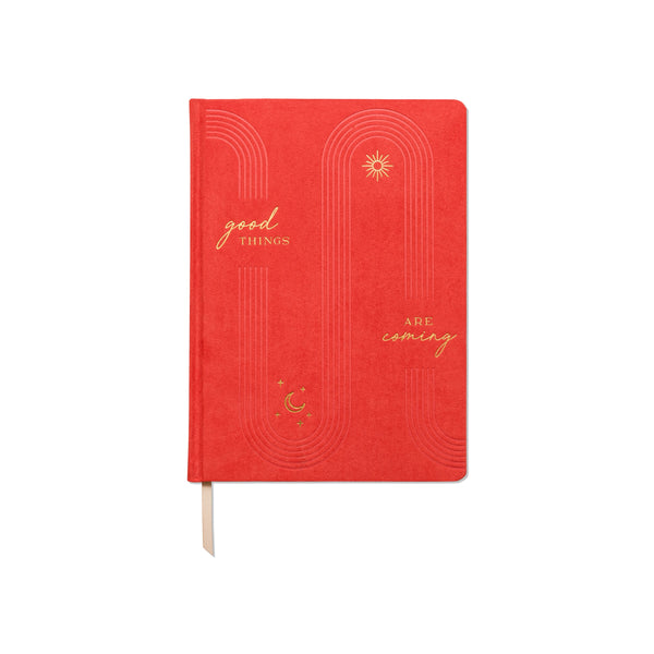 designworks ink Suede Jumbo Journal - Good Things Are Coming