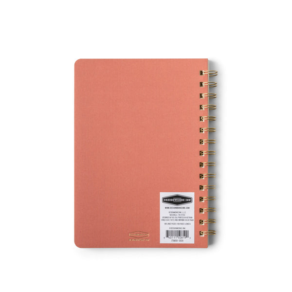 Designworks Ink Textured Paper Twin Wire Notebook - Medium Terracotta