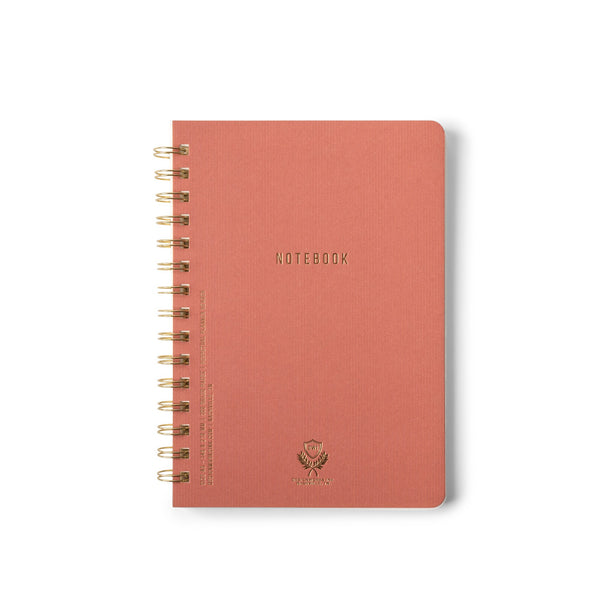 designworks ink Textured Paper Twin Wire Notebook - Medium Terracotta