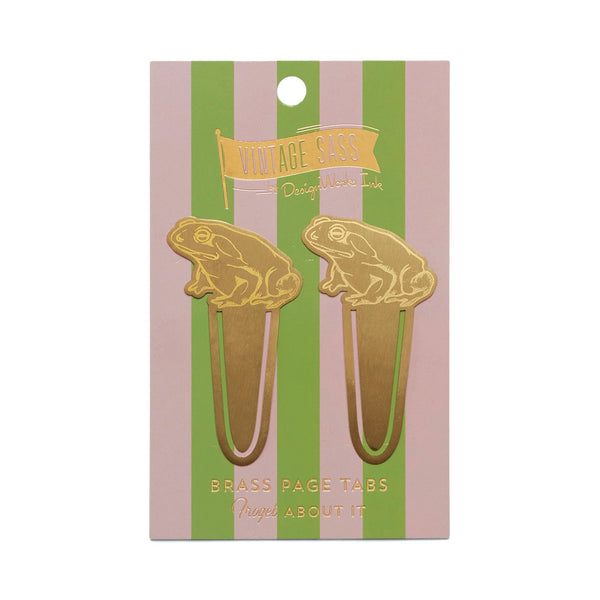 designworks ink Vintage Sass Brass Page Tabs - Frogret about it