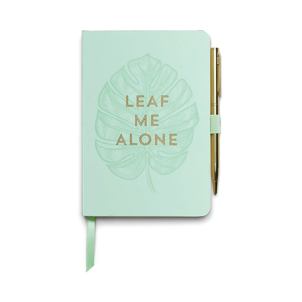 designworks ink Vintage Sass Notebook with Pen - Leaf Me Alone