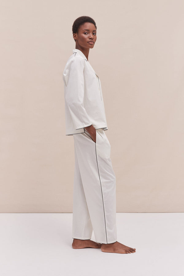 Desmond & Dempsey 402 Long Pyjama Set Cream