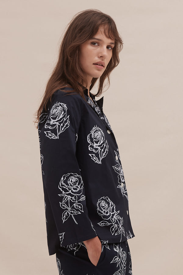 Desmond & Dempsey 402 Posy Navy