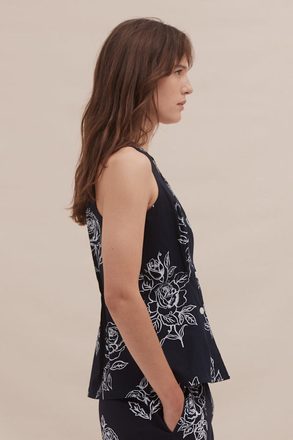 Desmond & Dempsey 402 Posy Navy