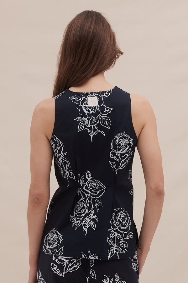 Desmond & Dempsey 402 Posy Navy