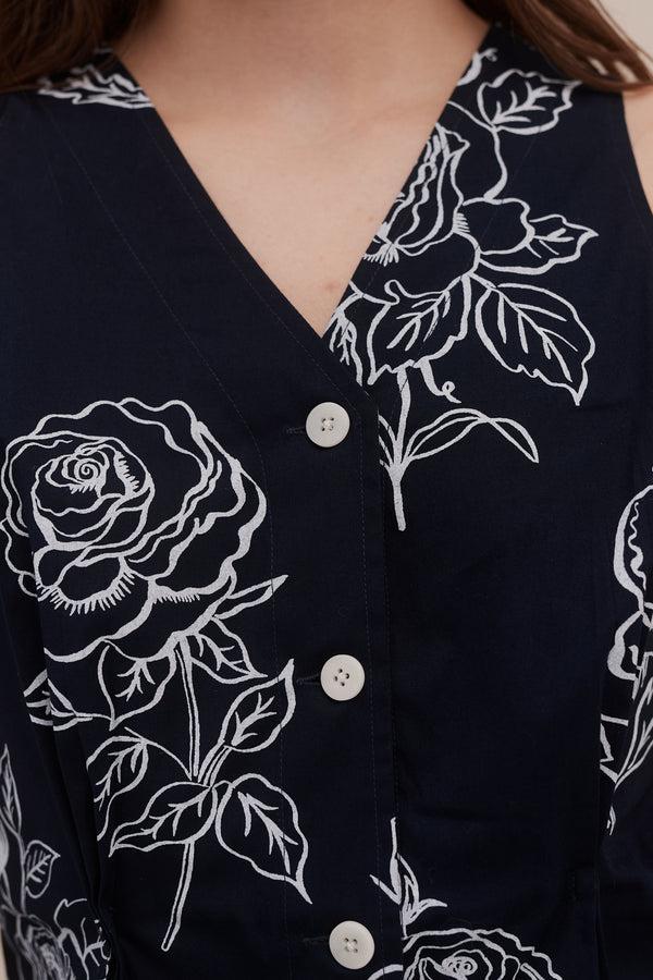 Desmond & Dempsey 402 Posy Navy