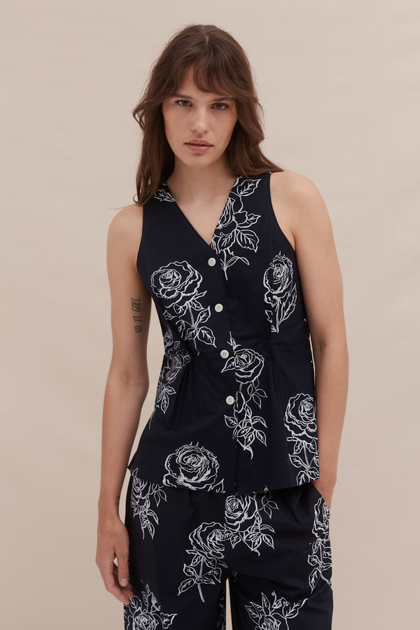 desmond & dempsey 402 Posy Navy