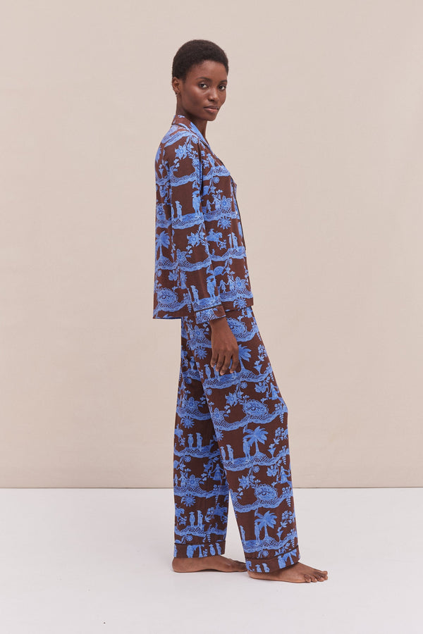 Desmond & Dempsey A Laced Dream Espresso/Blue