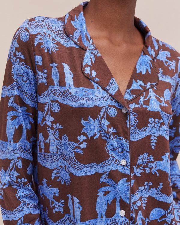 Desmond & Dempsey A Laced Dream Espresso/Blue