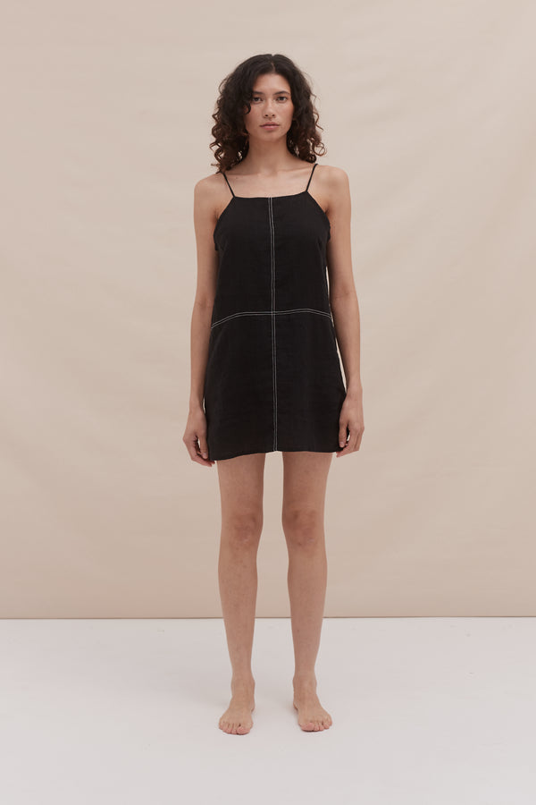 desmond & dempsey Black Linen