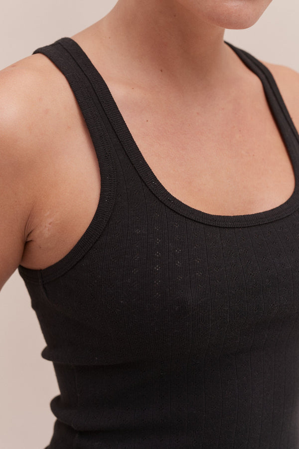 Desmond & Dempsey Black Pointelle