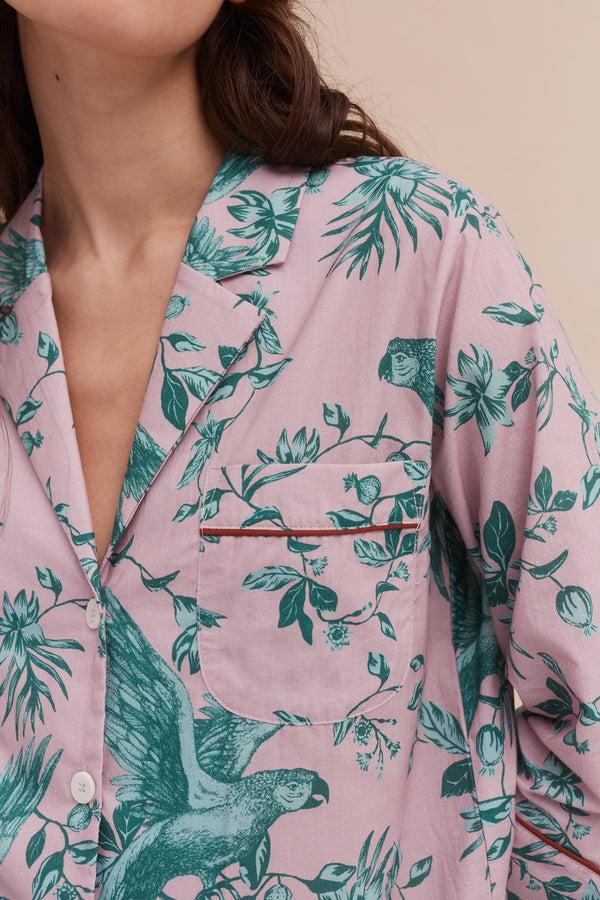 Desmond & Dempsey Bromley Parrot Pink/Blue