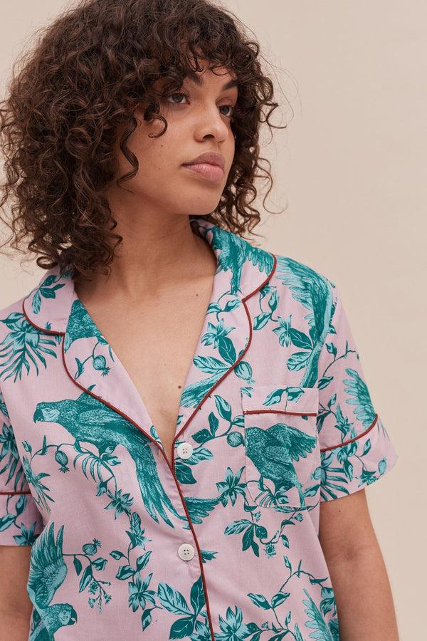 Desmond & Dempsey Bromley Parrot Pink/Blue