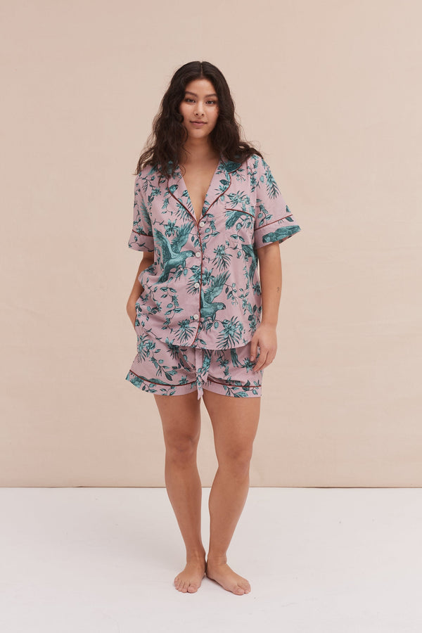 Desmond & Dempsey Bromley Parrot Pink/Blue